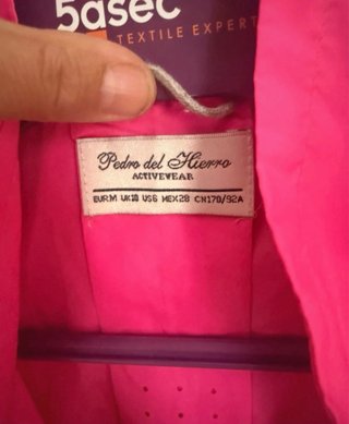 Chaleco Pedro del Hierro Rosa Talla S