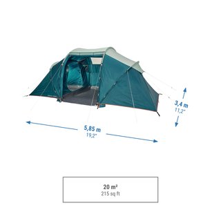 Tienda de campaña familiar 4 personas UPF30 Arpenaz 4.2