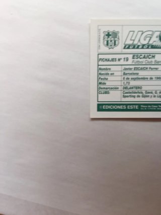 Cromo Futbol Club Barcelona 94-95 Escaich