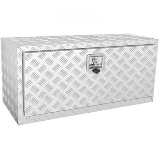 Caja de Camión Inferior, 914 x 430 x 460 mm Caja de Almacenamiento para Pickup, Caja de Herramientas de Aluminio de Placa de Diamante de Alta Resistencia con Cerradura y Llaves, Caja de Almacenami...