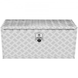 Caja de Camión Inferior, 914 x 430 x 460 mm Caja de Almacenamiento para Pickup, Caja de Herramientas de Aluminio de Placa de Diamante de Alta Resistencia con Cerradura y Llaves, Caja de Almacenami...