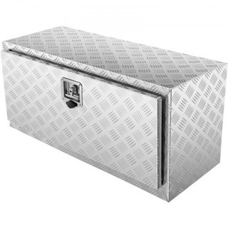 Caja de Camión Inferior, 914 x 430 x 460 mm Caja de Almacenamiento para Pickup, Caja de Herramientas de Aluminio de Placa de Diamante de Alta Resistencia con Cerradura y Llaves, Caja de Almacenami...