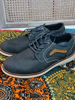 Scarpe eleganti da uomo blu e marrone