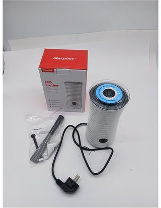 Morpilot Espumador de Leche Eléctrico - Calentador Leche 4 en 1 - para Espuma Caliente y Fría - 240ml 400W - Blanco