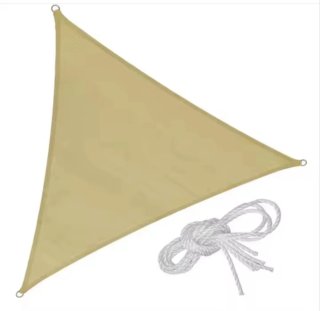 4 Toldos Vela Triangulares 3X3X3 metros Crema