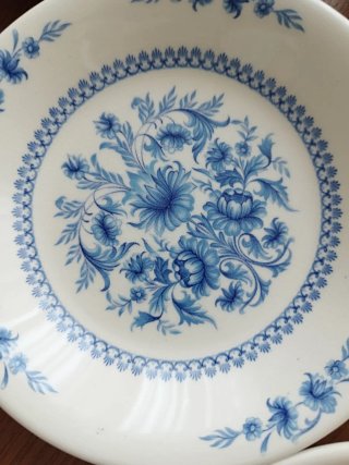 7 Platos Sado Internacional Porcelana Azul