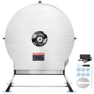 Cortadora de Verduras Eléctrica, Máquina de Cortar Comercial Ajustable de 0-0.5"/0-12mm de Grosor, Convertible a Manual, Máquina Cortadora de Alimentos de Acero Inoxidable, Gran Puerto de Alimenta...
