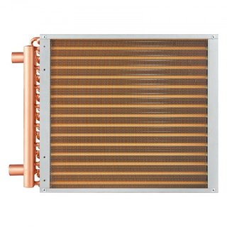 Intercambiador de Calor Agua a Aire 16" x 16" / 40.6 x 40.6 cm 3 Filas 3/8" / 1 cm Puertos de Cobre 193 Aletas