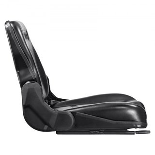 Asiento Universal para Montacargas, Asiento de Tractor Plegable con Respaldo Ajustable y Microinterruptor, Asiento Cómodo para Montacargas con Ranura Extendida de 6.3-13.4 pulgadas para Cargadora ...