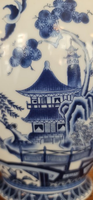 Tibor Blue Willow con tapa Made in Japan