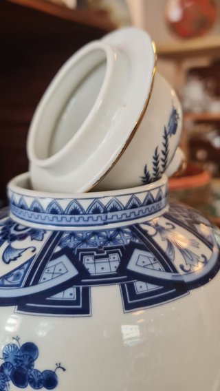 Tibor Blue Willow con tapa Made in Japan