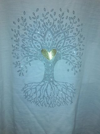 Camiseta blanca árbol de la vida XL
