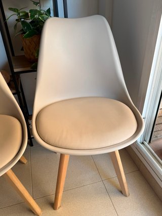 Conjunto 2 Sillas Comedor Beige