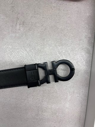 Cintura Salvatore Ferragamo Nera Fibbia Gancini