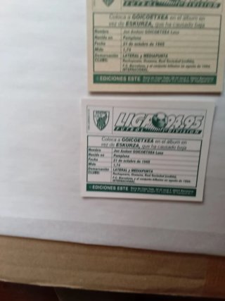 Cromo GOICOETXEA Athletic Club de Bilbao 94-95
