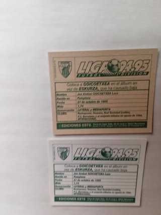 Cromo GOICOETXEA Athletic Club de Bilbao 94-95