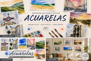 Reproducciones de acuarelas originales