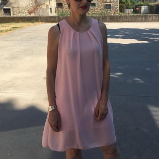 Abito leggero estivo rosa taglia unica