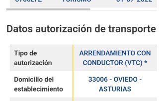 Lisencia vtc asturia