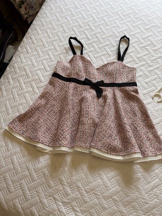 Top fiesta Zara rosa y blanco