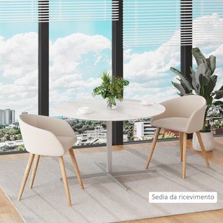 Juego de 2 Sillas de Comedor Estilo Escandinavo, Sillas de Cocina en Tejido Efecto Lino con Asiento, Respaldo y Brazos Acolchados, para Sala de Estar, Dormitorio y Oficina, 55X56X74 Cm, Beige