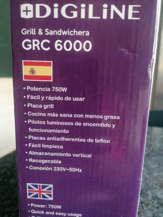 Sandwichera y Grill DIGILINE GRC 6000