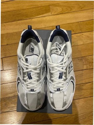New Balance 530 Blanco Plata Marino T.39.5