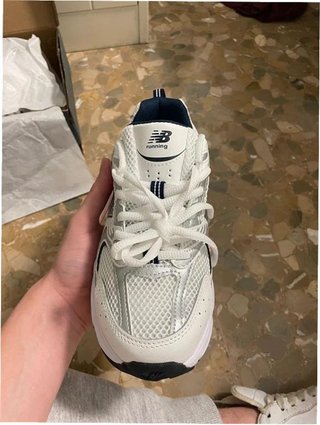 New Balance 530 Blanco Plata Marino Talla 38