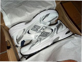 New Balance 530 Blanco Plata Marino Talla 43
