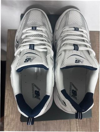 New Balance 530 Blanco Plata Marino Talla 41.5