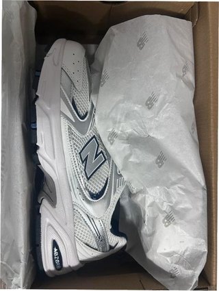 New Balance 530 Blanco Plata Marino Talla 41.5