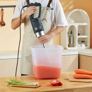 Batidora de Inmersión Comercial, Mezclador de Mano Pesado de 750 Vatios, Mezclador de Variedad de Velocidades con Cuchilla de Acero Inoxidable 304, Mezclador Portátil Multiusos para Sopa, Batido, ...