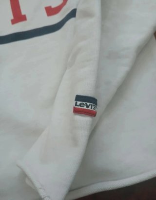 Felpa Levi's bianca con logo