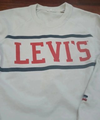 Felpa Levi's bianca con logo