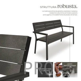 Banco de jardín de aluminio