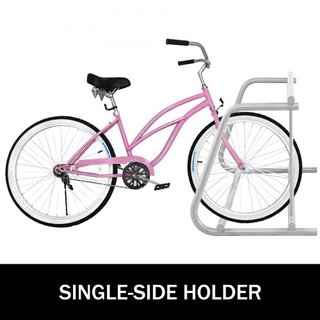Soporte para Bicicletas de Suelo, Rack de Bicicletas de Rejilla de Acero de 9 Soportes, Soporte de Almacenamiento de Un Solo Lado de 111" de Longitud, Base Robusta y Usado para Ocasiones al Aire L...