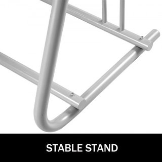 Soporte para Bicicletas de Suelo, Rack de Bicicletas de Rejilla de Acero de 9 Soportes, Soporte de Almacenamiento de Un Solo Lado de 111" de Longitud, Base Robusta y Usado para Ocasiones al Aire L...