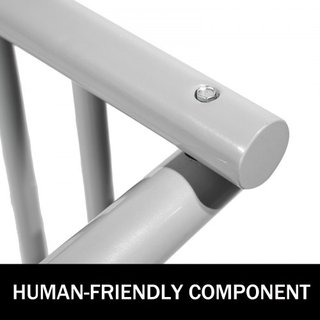 Soporte para Bicicletas de Suelo, Rack de Bicicletas de Rejilla de Acero de 9 Soportes, Soporte de Almacenamiento de Un Solo Lado de 111" de Longitud, Base Robusta y Usado para Ocasiones al Aire L...