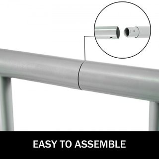 Soporte para Bicicletas de Suelo, Rack de Bicicletas de Rejilla de Acero de 9 Soportes, Soporte de Almacenamiento de Un Solo Lado de 111" de Longitud, Base Robusta y Usado para Ocasiones al Aire L...