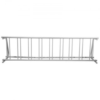 Soporte para Bicicletas de Suelo, Rack de Bicicletas de Rejilla de Acero de 9 Soportes, Soporte de Almacenamiento de Un Solo Lado de 111" de Longitud, Base Robusta y Usado para Ocasiones al Aire L...