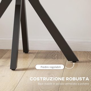 Mesa de Comedor Redonda para 4 Personas, Mesa de Cocina Moderna con Tablero de Madera, Ø100X75Cm, Negro