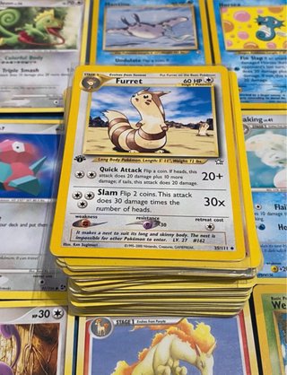100 cartas pokémon 1995-2009 inglés