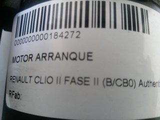 MOTOR ARRANQUE RENAULT CLIO II FASE II (B/CB0) Authentique