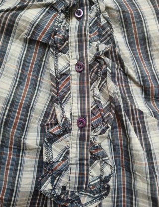 Camicia a quadri con rouches