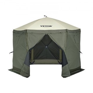 Tienda Gazebo Plegable, Tienda de Pantalla Plegable de 6 Lados, Refugio Solar con 6 Cortinas de Privacidad Removibles y Ventanas de Malla, Tienda de Pantalla de 10x10FT de Configuración Rápida con...