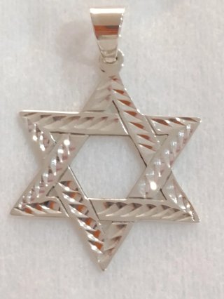 Colgante Estrella de David Plata de Ley