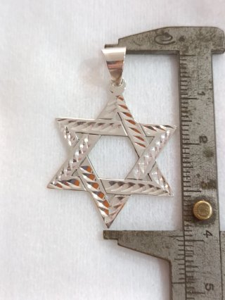 Colgante Estrella de David Plata de Ley