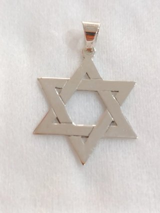 Colgante Estrella de David Plata de Ley
