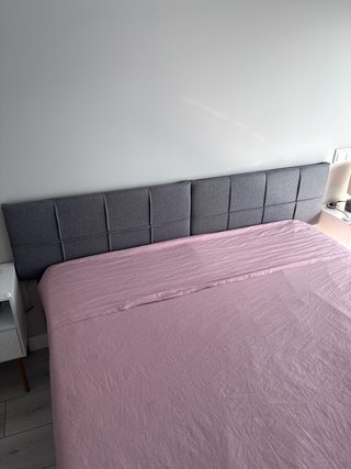 Cabecero de cama 180cm gris tela