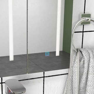 Armario Con Espejo en MDF Con Estantes Regulables Y Luces LED de 3 Colores, Espejo de Pared Con Toma USB, 90X15X70 Cm, Blanco